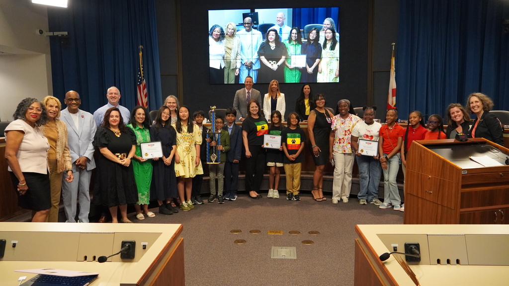 School Board Recognition Meeting award recipients