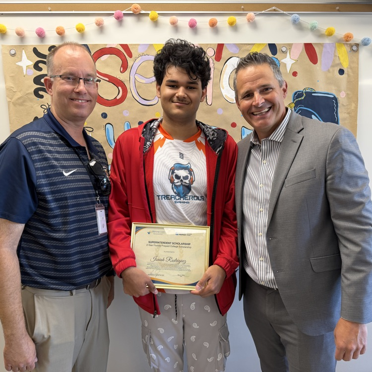 Isaiah Rodriguez with Superintendent Ayres