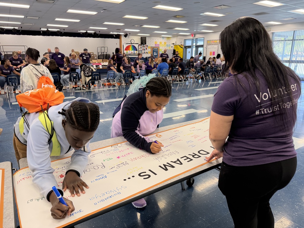 Shoe donation at Sheehy Elementary School