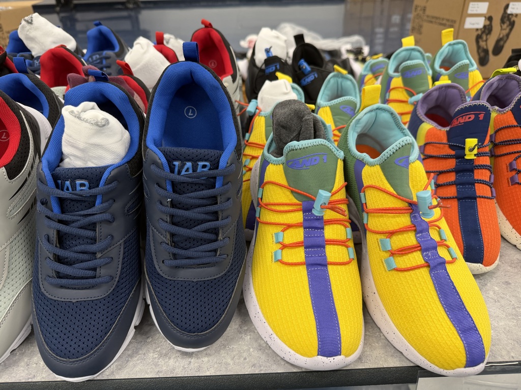 Shoe donation at Sheehy Elementary School