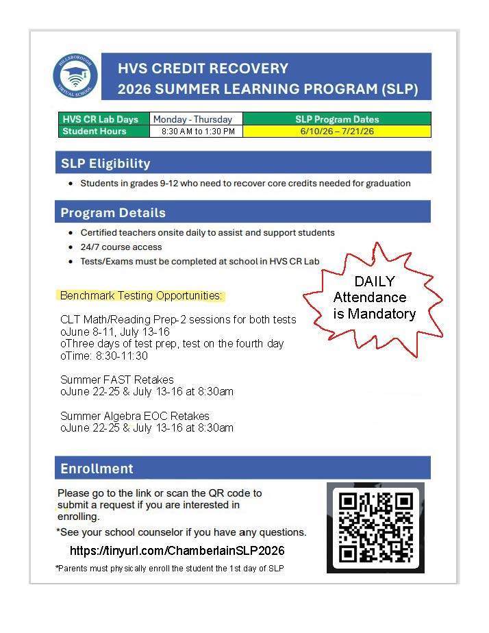 Summer 2026 Credit Recovery Flyer