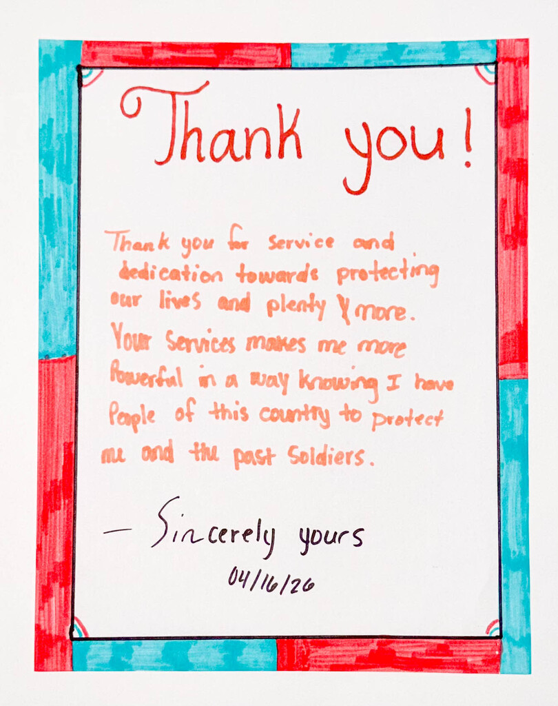 Military Appreciation Month cards