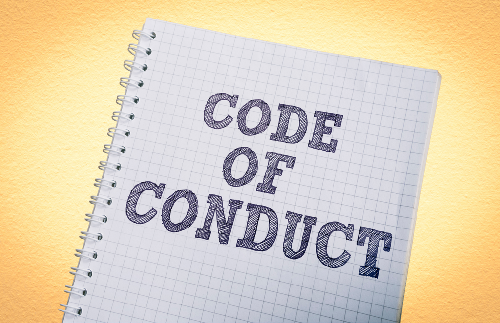 Graphic that reads "Code of Conduct"