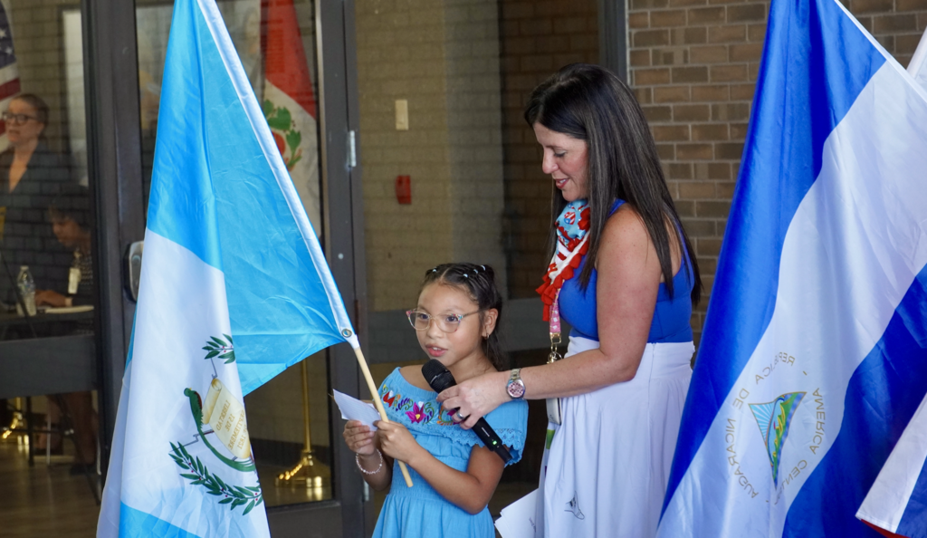 Reddick Elementary School Dual Language students performing  at HCPS Board Meeting