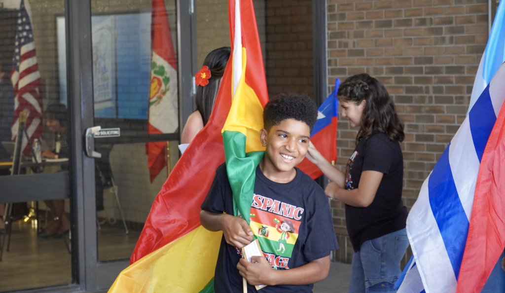 Reddick Elementary School Dual Language students performing  at HCPS Board Meeting