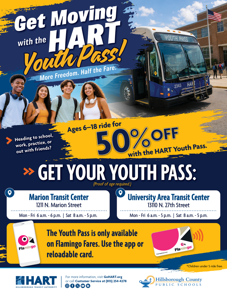 Flyer for HART Youth Pass