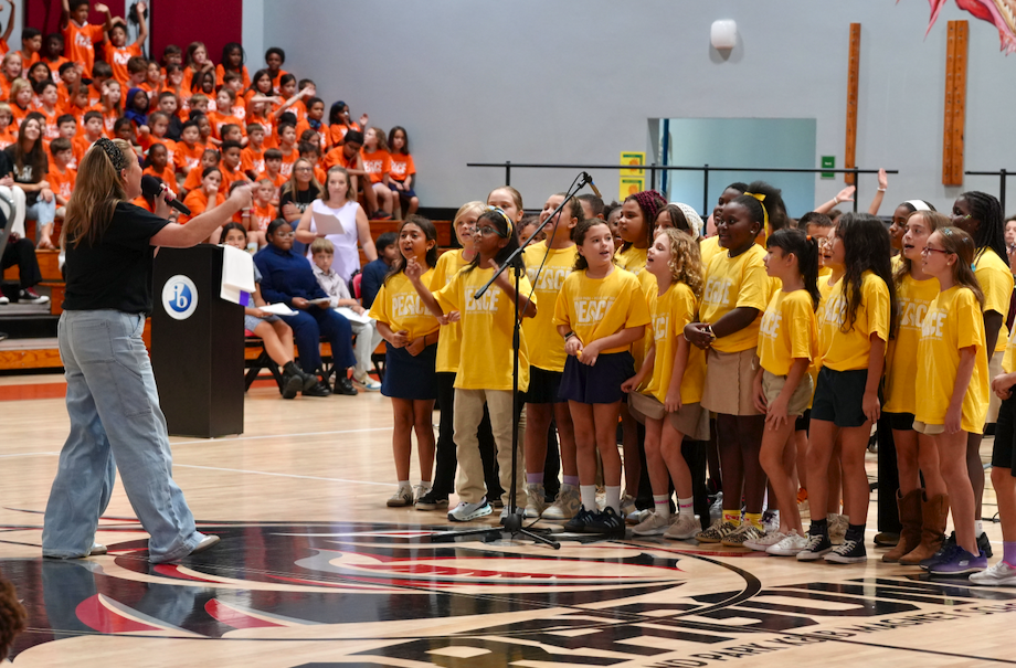 Students at International Day of Peace Celebration