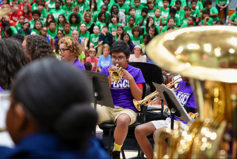 Students at International Day of Peace Celebration