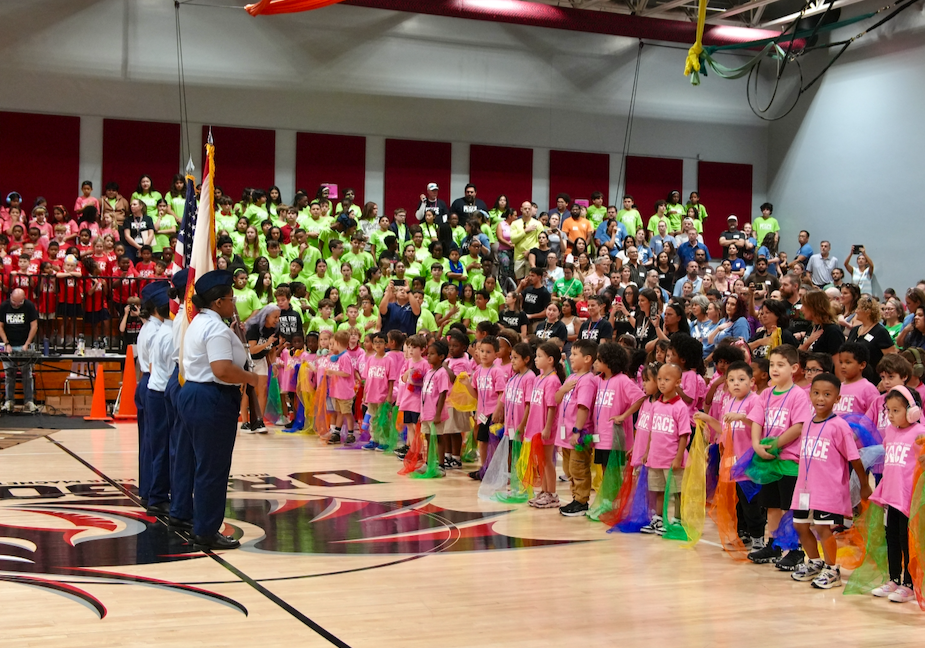 Students at International Day of Peace Celebration