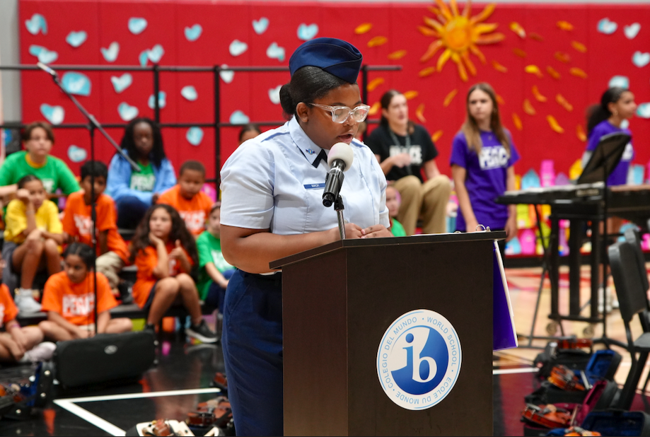 Students at International Day of Peace Celebration
