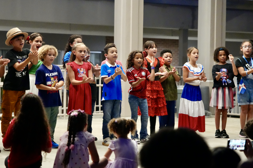 Students performing at Hispanic Heritage Month Celebration