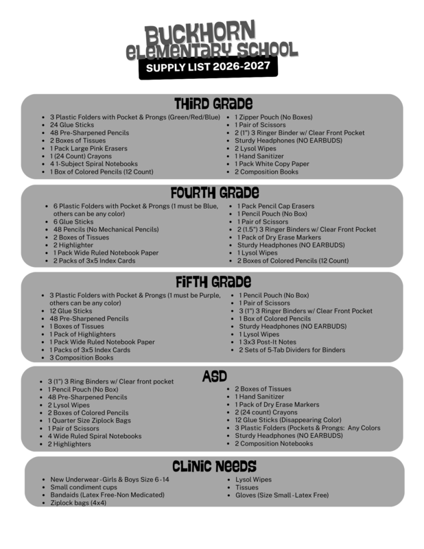 Supply List
