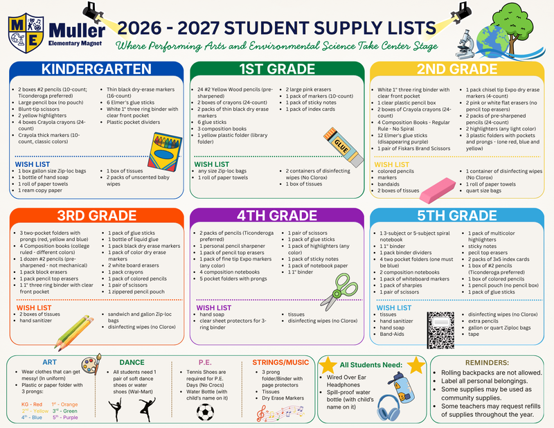 School Supply List