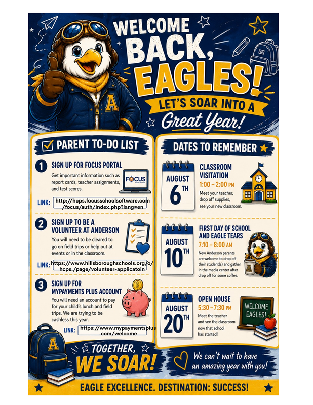 Welcome back flyer
