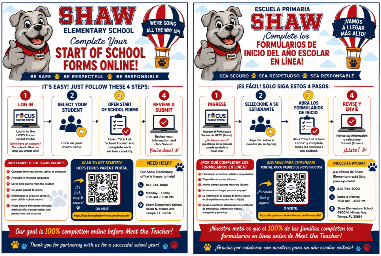 Shaw Start Forms Online