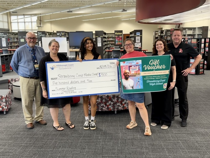 Strawberry Crest School is the high winner for the Read, White, and Blue Summer Reading Challenge