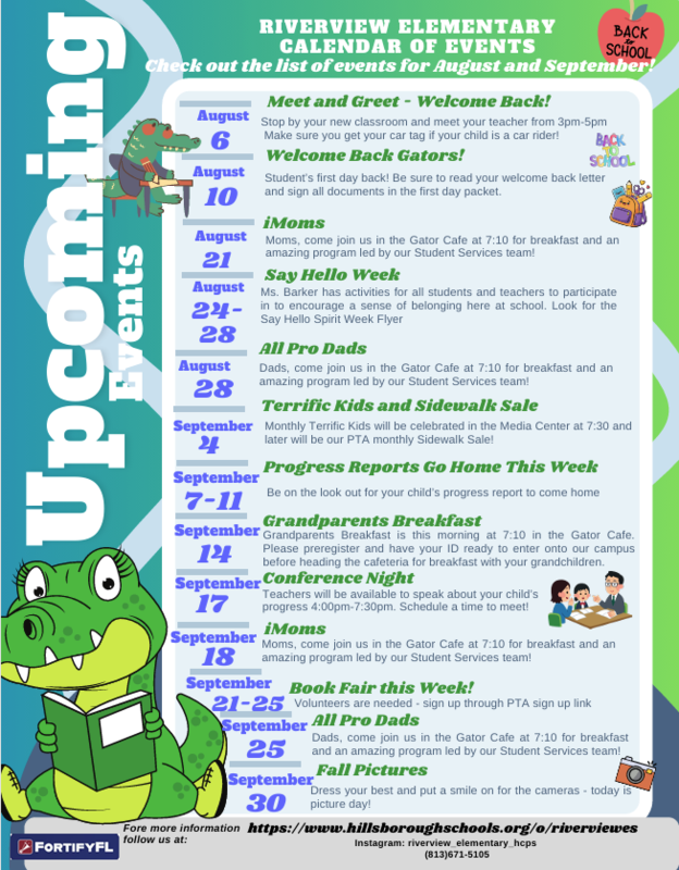 Calendar of August September Events