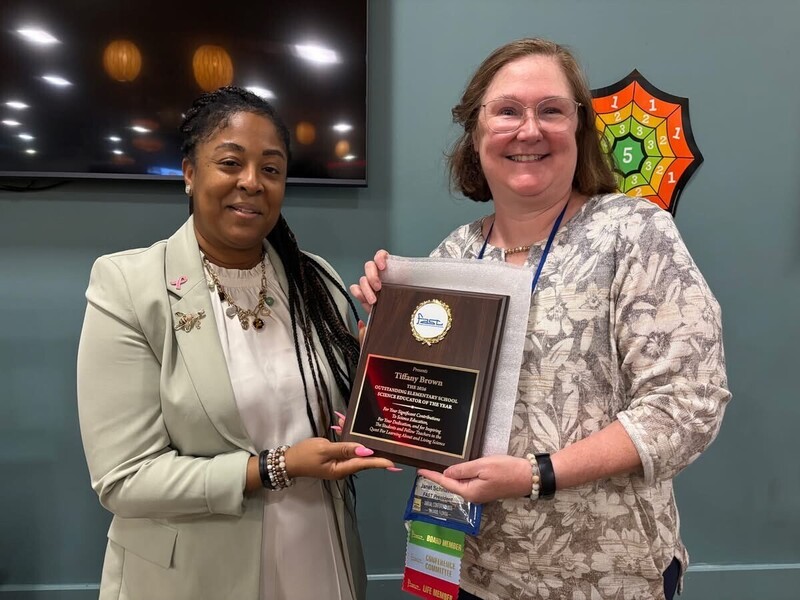 Tiffany Brown, a Science District Resource Teacher, was named the 2026 Outstanding Elementary Teacher, while Chamberlain High School’s Matthew Cohen was named the 2026 Outstanding High School Teacher.