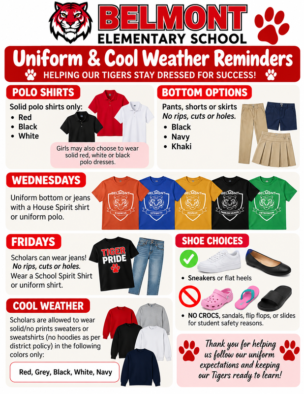 Uniform and Cool Weather Reminders