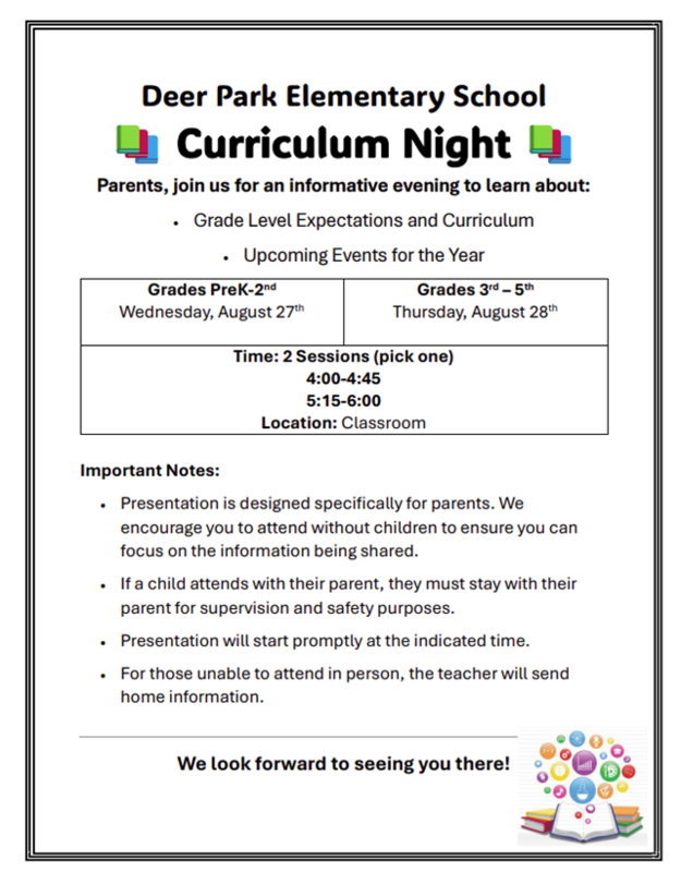 Curriculum Night Flyer
