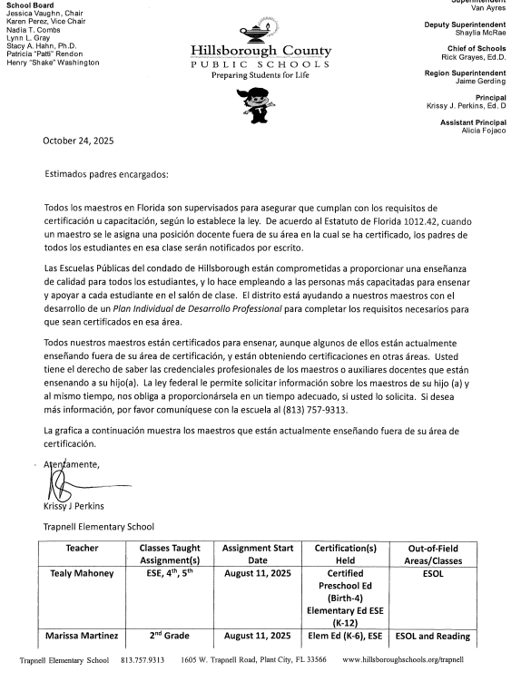 Out of Field Letter- Spa