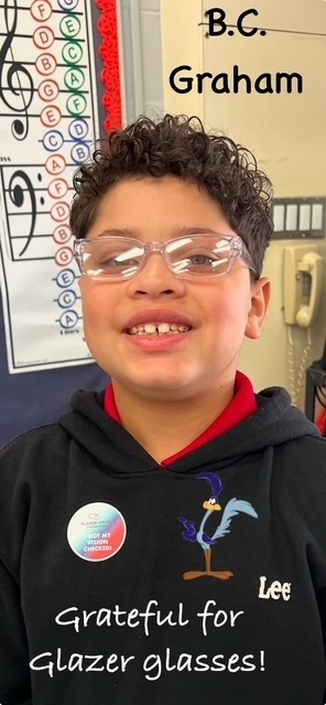 Boy with Glazer glasses