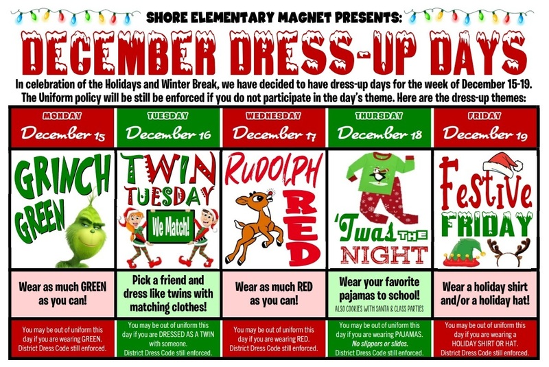 Dec 25 Dress Up Days