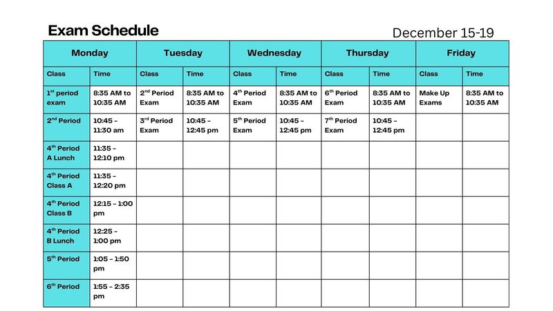 Exam Schedule