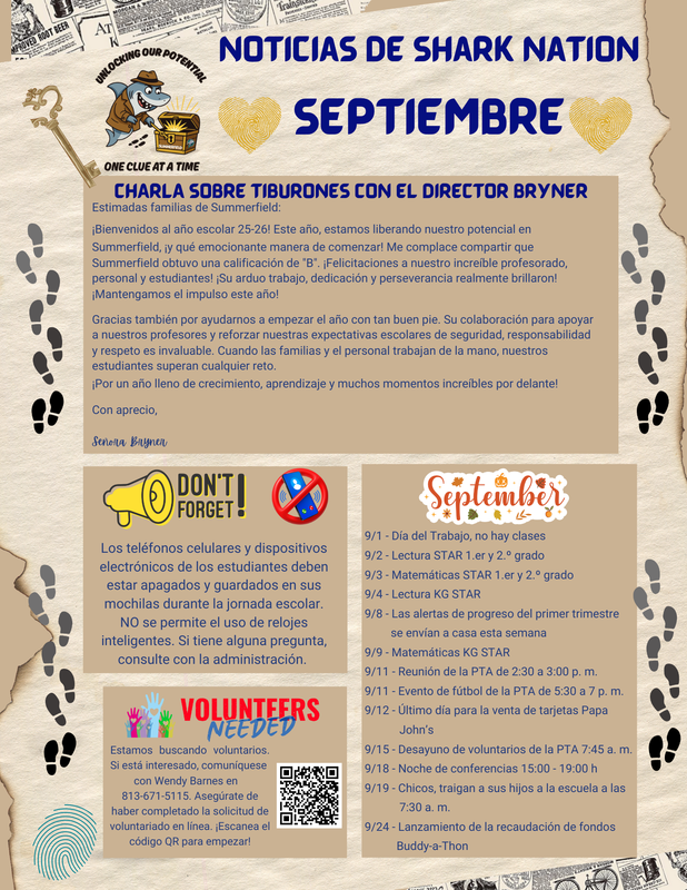 September Parent Newsletter Spanish