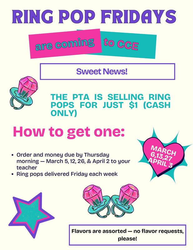 Flyer with Ring Pop Sale information