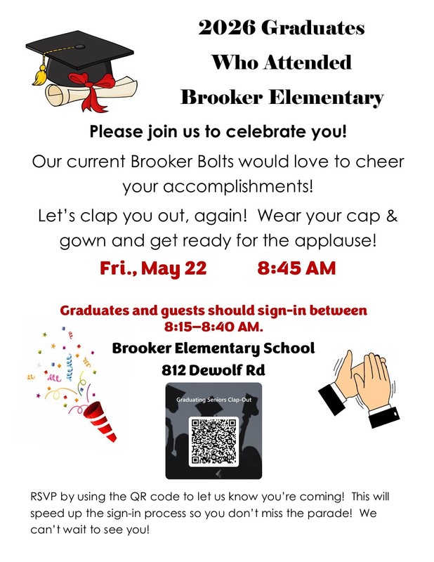 Graduation hat and clapping hands advertising a seniors clap out