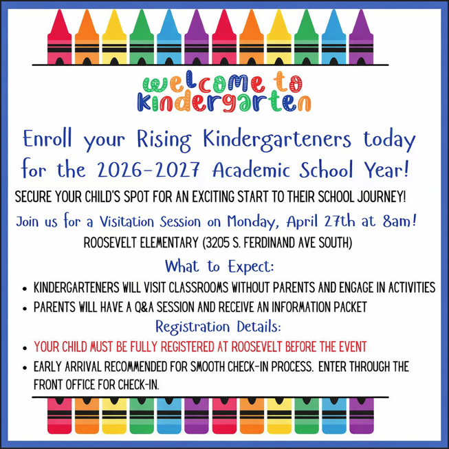 information about kindergarten enrollment and visitation is available by calling the school