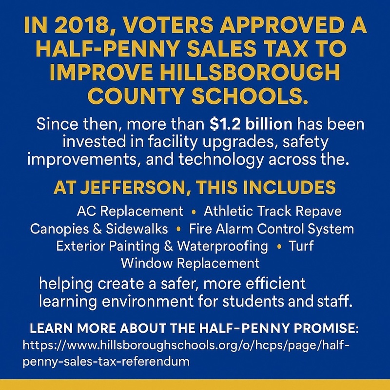 Improvements at Jefferson by 1/2 penny Sales Tax