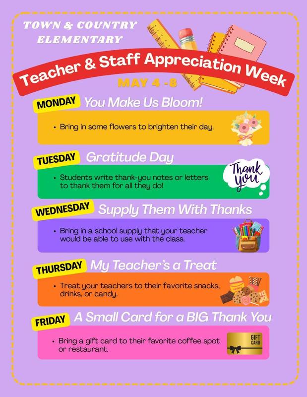 Teacher and Staff Appreciation Week