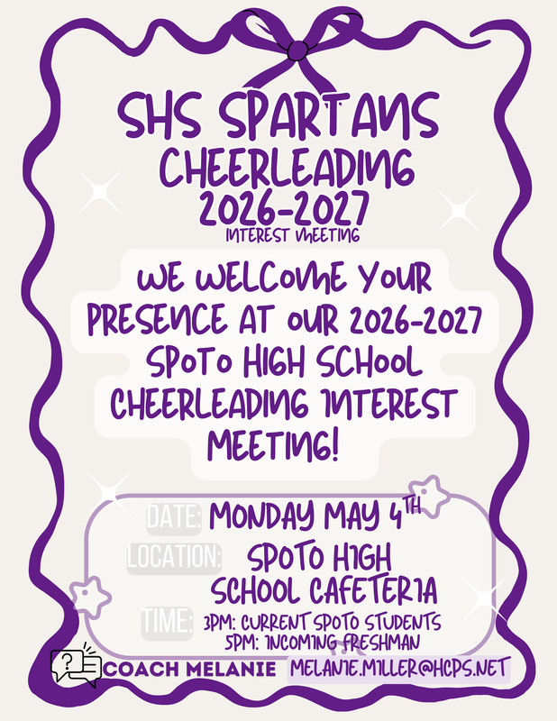 Cheerleading meeting flyer