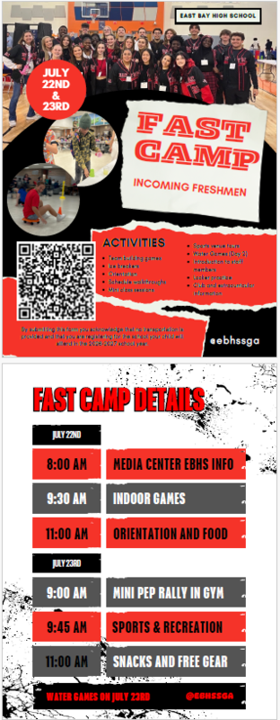 FAST CAMP activities &  schedule 