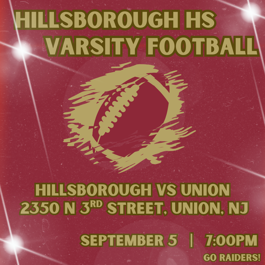 Attention Raiders! Tomorrow's football game is at 7pm at Union High School - 2350 N 3rd Street, Union. Come cheer on your varsity team! Go Raiders!