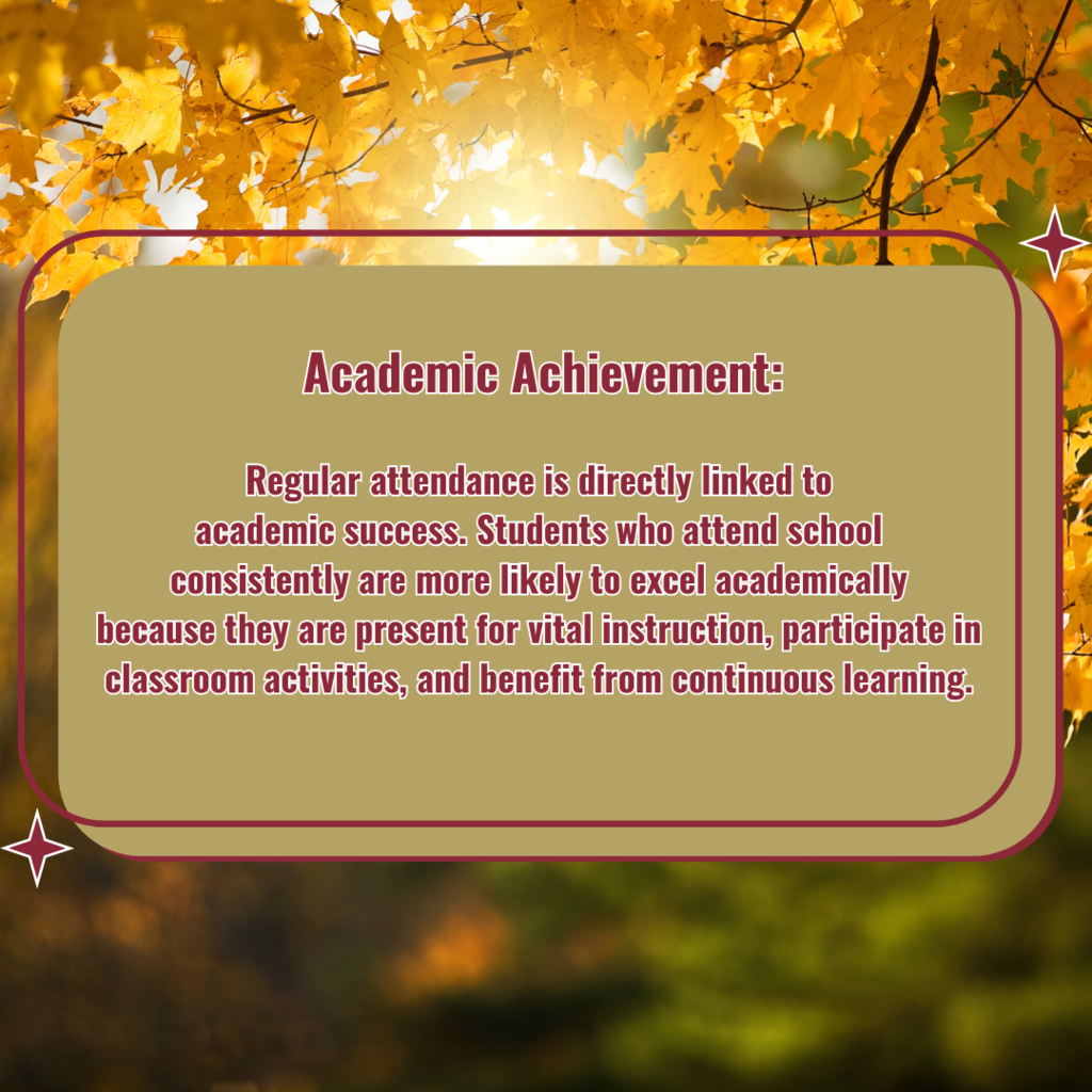 We understand that occasional absences due to illness or emergencies are inevitable, and we appreciate your cooperation in keeping us informed of such instances. However, we encourage you to prioritize regular school attendance and work with us to address any concerns that might impact your child's ability to attend consistently. Thank you for your attention to this important matter. If you have any questions or need assistance, please do not hesitate to contact us.