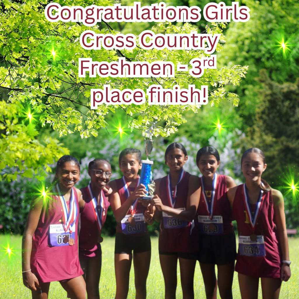 Congratulations to the Girls Cross Country Freshmen team on their 3rd place finish in Holmdel!
