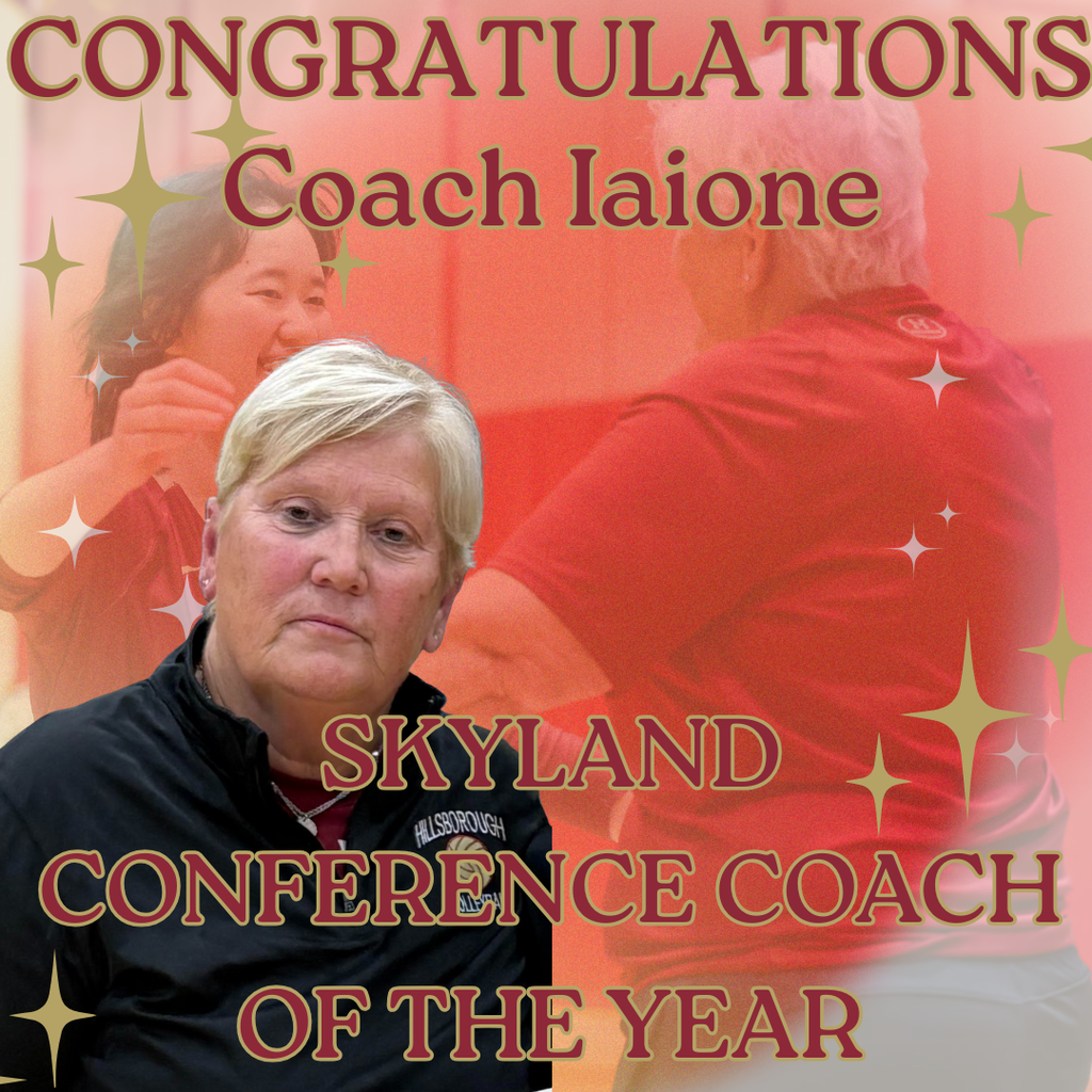 Congratulations to Coach Iaione!! Awarded Skyland Conference Coach of the Year!! You are amazing and we are so happy to have you!