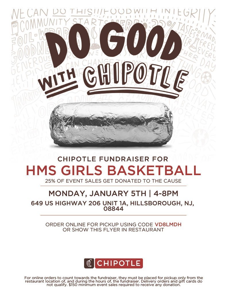 Chipotle Fundraiser for HMS Basketball