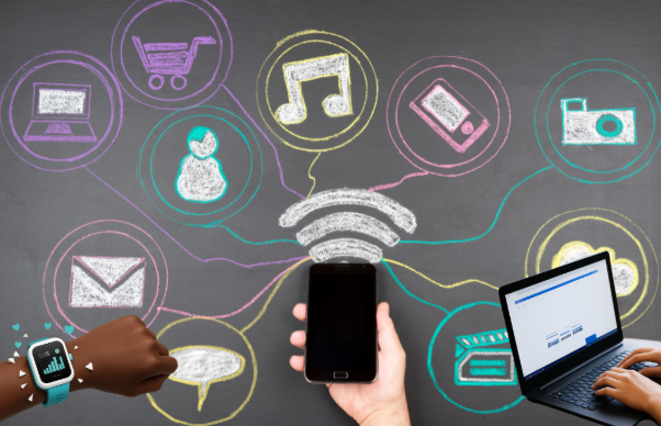 Image of Computer and Social Media imagery