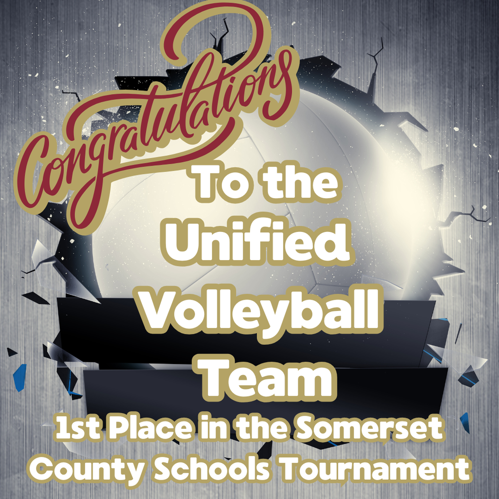 Congratulations to the Unified Volleyball team. They competed against 3 other Somerset County schools in a one day tournament on Friday and came in first place overall! Amazing job! Go Raiders!