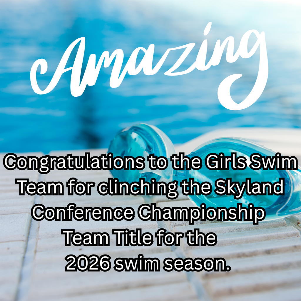 Congratulations to the Girls Swim Team for clinching the Skyland Conference Championship Team Title for the 2026 swim season. Amazing job! Go Raiders!