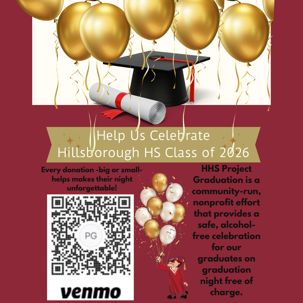 HHS Project Graduation is a community-run, nonprofit effort that provides a safe, alcohol-free celebration for our graduates on graduation night free of charge. Would you consider donating to Project graduation? Every donation -big or small helps makes their night unforgettable!