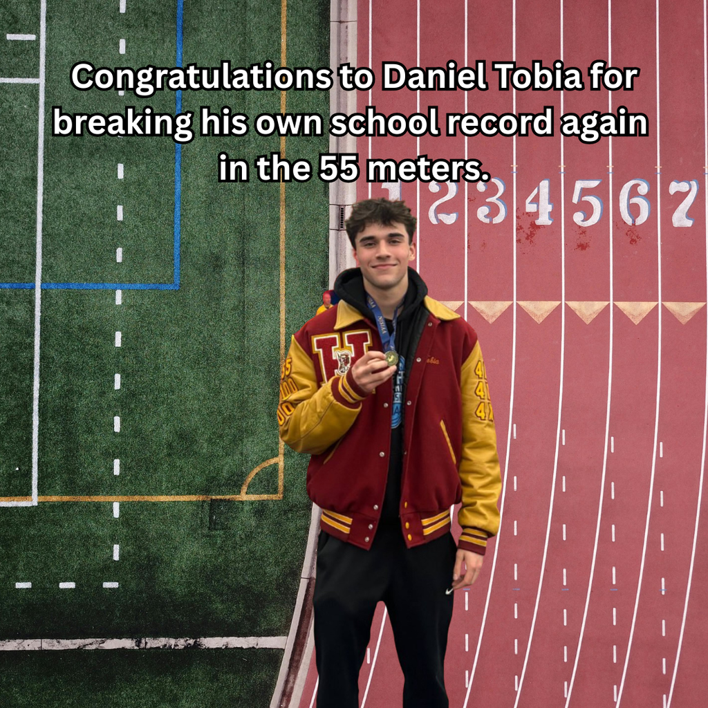 Congratulations to the HHS Boys & Girls Winter Track Team for their outstanding results at the NJSIAA Meet of Champions! Congratulations to Daniel Tobia for breaking his own school record again in the 55 meters with a time of 6.30, Peyton Wallace & Debbie Ozokpor for placing 7th & 8th in the Shot Put, to Stella Martinez, Luciana Damiano, Emma Burd and Emma Stibitz for placing 5th in the 4x4 & Emma Stibitz for placing 5th in the Long Jump! Amazing Job! Go Raiders!