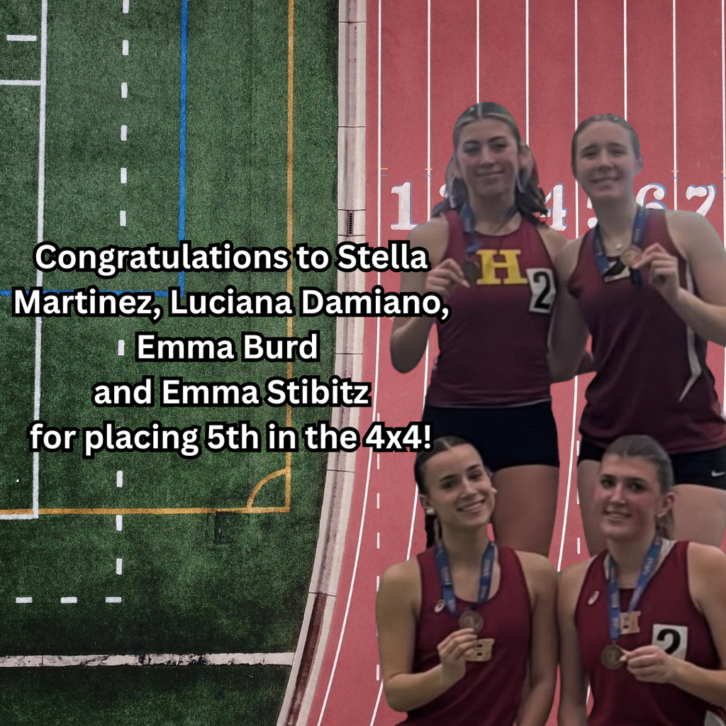 Congratulations to the HHS Boys & Girls Winter Track Team for their outstanding results at the NJSIAA Meet of Champions! Congratulations to Daniel Tobia for breaking his own school record again in the 55 meters with a time of 6.30, Peyton Wallace & Debbie Ozokpor for placing 7th & 8th in the Shot Put, to Stella Martinez, Luciana Damiano, Emma Burd and Emma Stibitz for placing 5th in the 4x4 & Emma Stibitz for placing 5th in the Long Jump! Amazing Job! Go Raiders!