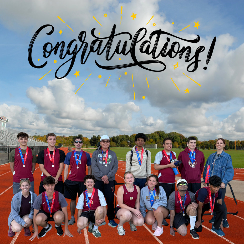 Congratulations to the HHS Running Raiders for placing 2nd as a team at the Unified State Championships!  Medal winners are: Mike Araujo - 4th place in the 100m, Ryan Guhl - 6th place in the 200m, Jeremiah Trejos - 2nd place in Shot Put, Jacob Bogoski, Scott Doyal, Jeremiah Trejos and Ryan Guhl placed 3rd in the 4x100, Vaibhav Bindinganvale, Morghan DiGanci, Dylan Araujo and Raghav Bhatnagar placed 3rd in the 4x400! Amazing job! Go Raiders!