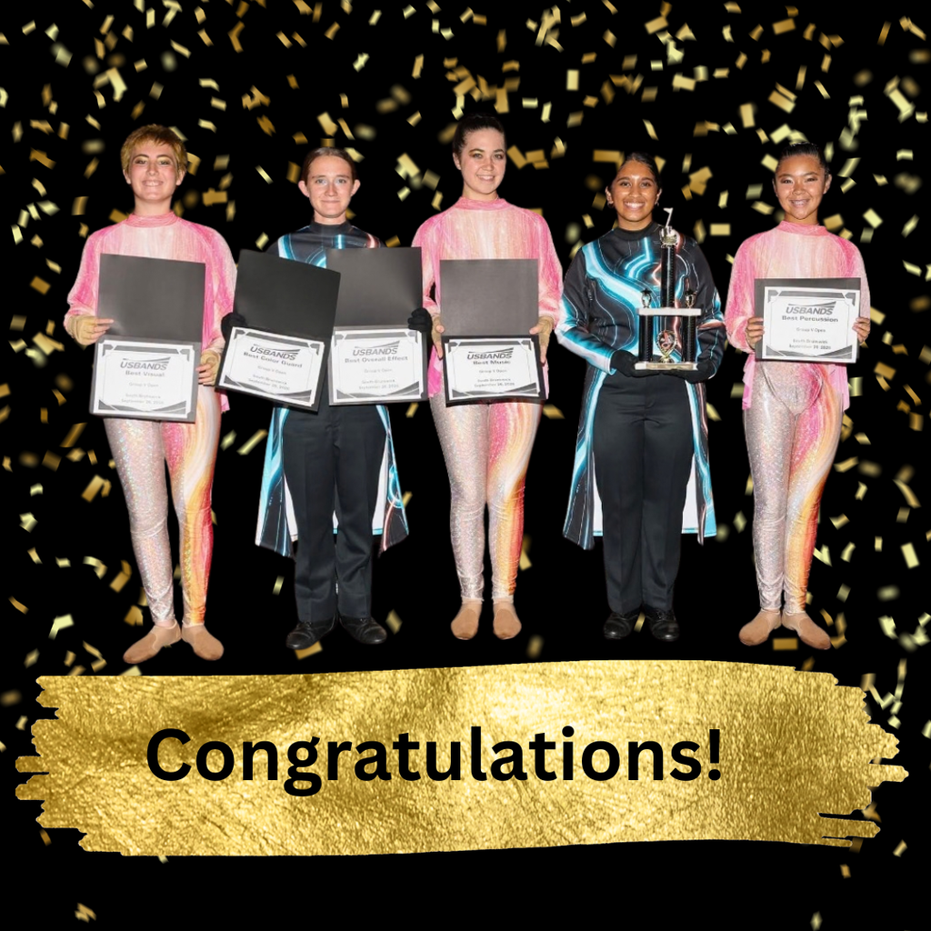 Congratulations to the Pride of Hillsborough on their 1st place win at the South Brunswick High School Marching Band competition earlier this month! Their performance won 1st place in the Group V Open with Caption awards for Best Music, Best Overall Effect, Best Visual, Best Guard and Best Percussion. Amazing job! Go Raiders!
