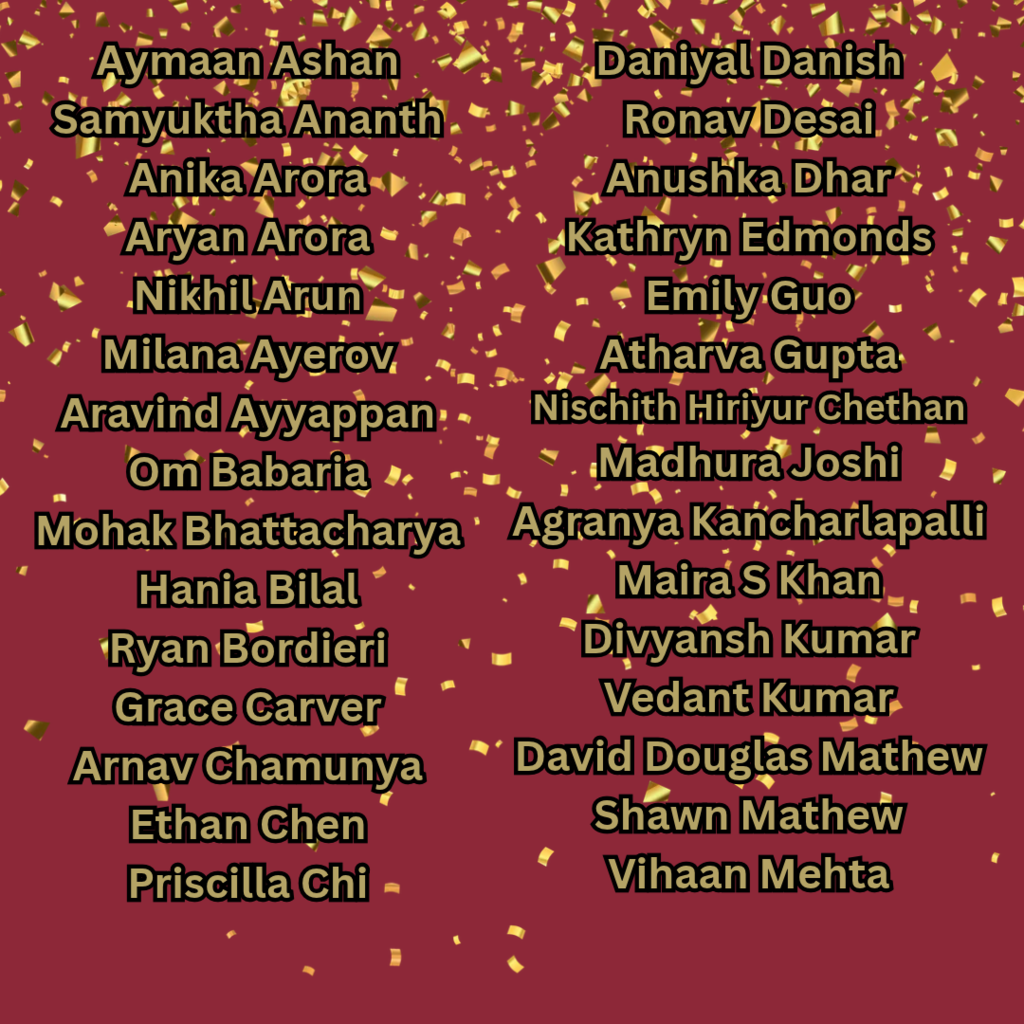 HHS would like to recognize these Commended Students in the 2027 National Merit Program. They are among the distinguished Commended Students throughout the nation that are recognized for their exceptional academic promise. This is an amazing achievement, congratulations! Go Raiders!